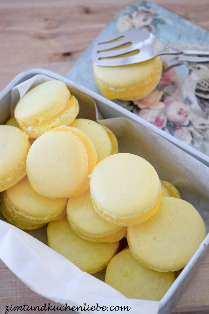 Zitronen Macarons